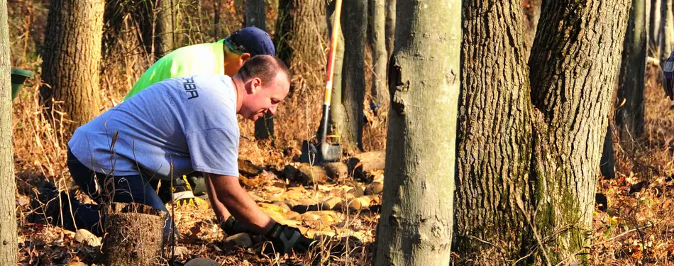 Trail Maintenance Day in Mercer County Park - Nov 2016